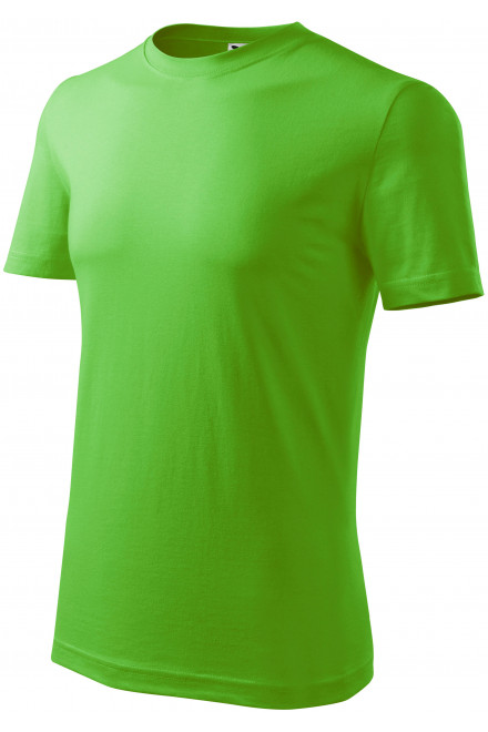 Klasyczna koszulka męska, zielone jabłko, bawełniane koszulki