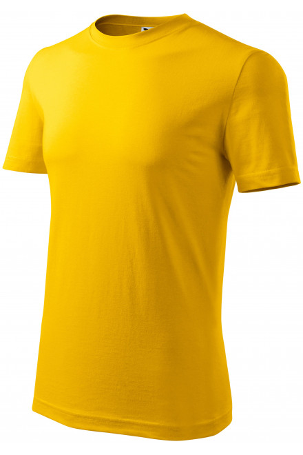 Klasyczna koszulka męska, żółty, koszulki do nadruku