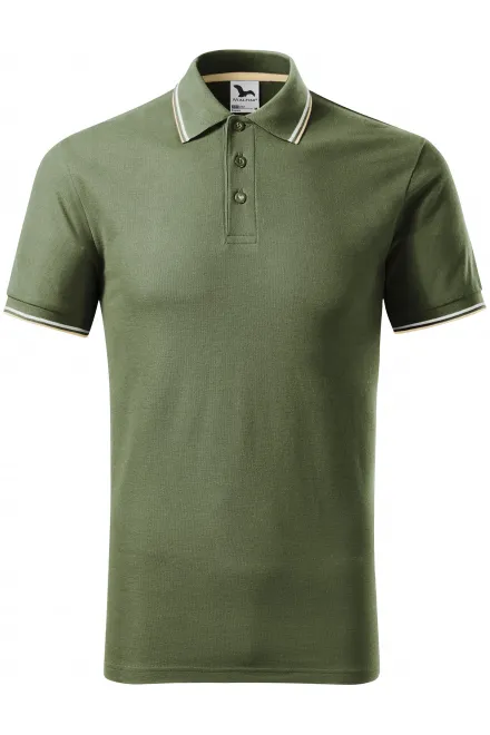Klasyczna męska koszulka polo - khaki, S