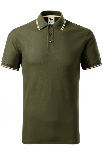 Klasyczna męska koszulka polo - military, S