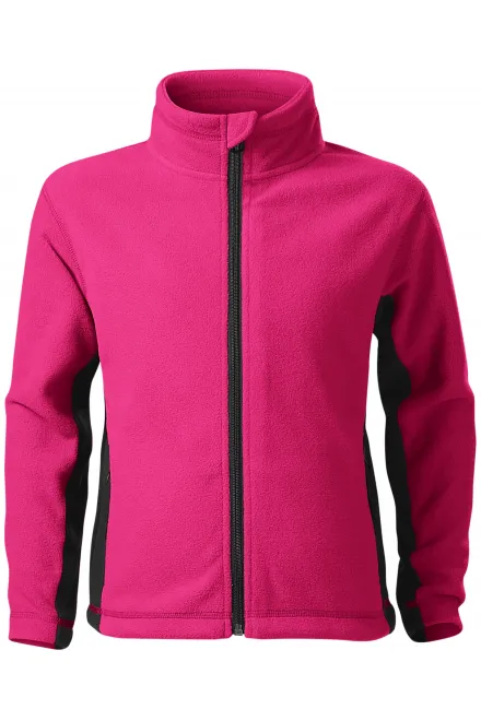 Kontrastowa kurtka z polaru dla dzieci - purpurowy, 122 cm / 6 lat