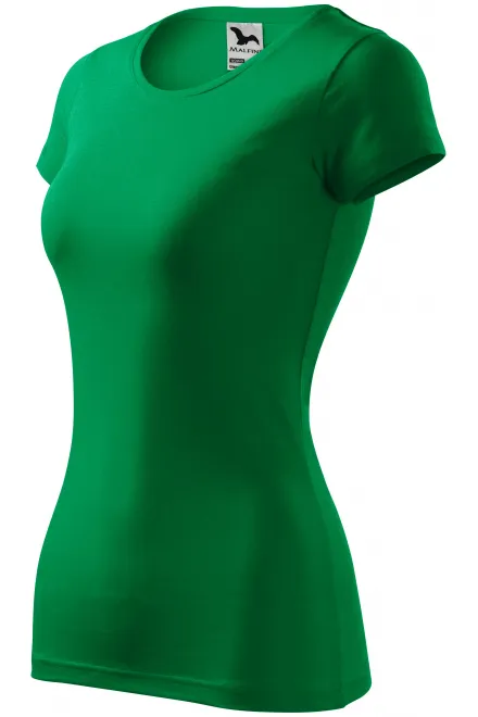 Koszulka damska slim-fit, zielona trawa