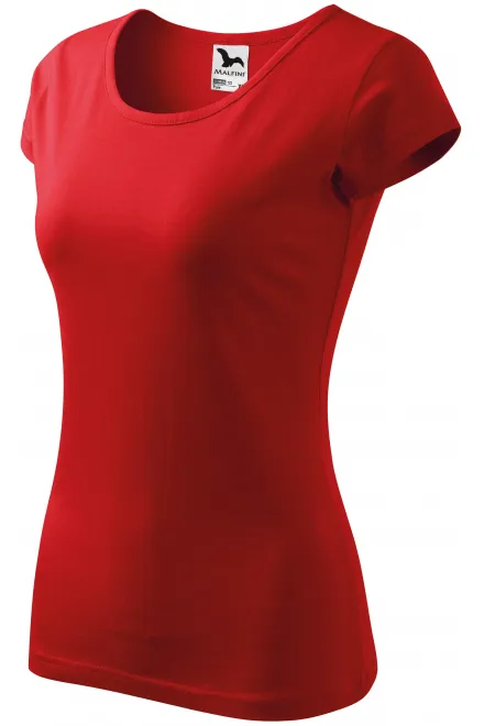 Koszulka damska z bardzo krótkimi rękawami, czerwony