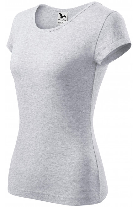 Koszulka damska z bardzo krótkimi rękawami, jasnoszary marmur, bawełniane koszulki