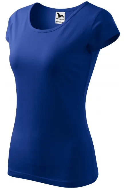 Koszulka damska z bardzo krótkimi rękawami, królewski niebieski