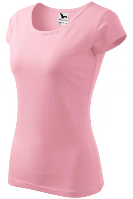 Koszulka damska z bardzo krótkimi rękawami, różowy