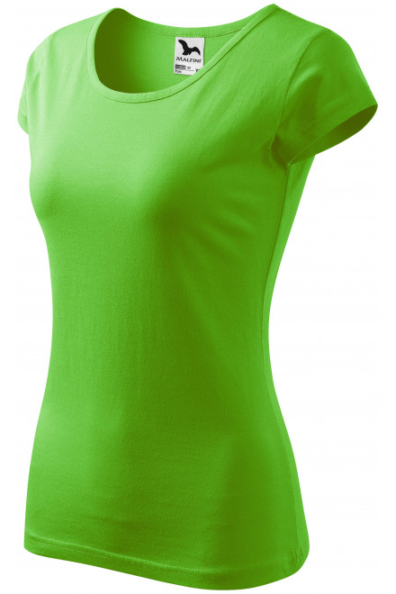 Koszulka damska z bardzo krótkimi rękawami, zielone jabłko