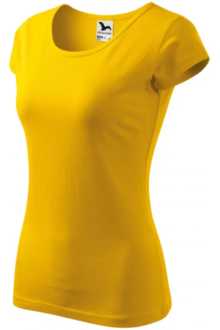 Koszulka damska z bardzo krótkimi rękawami, żółty