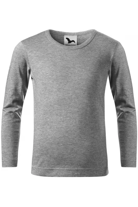 Koszulka dziecięca z długim rękawem - ciemnoszary marmur, 158 cm / 12 lat