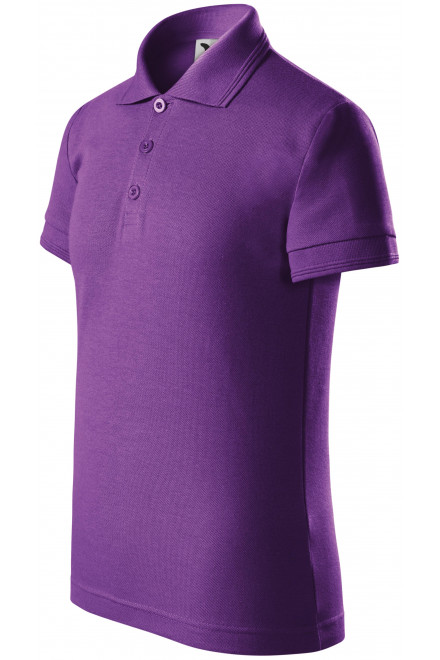 Koszulka polo dla dzieci, purpurowy, krótkie koszulki