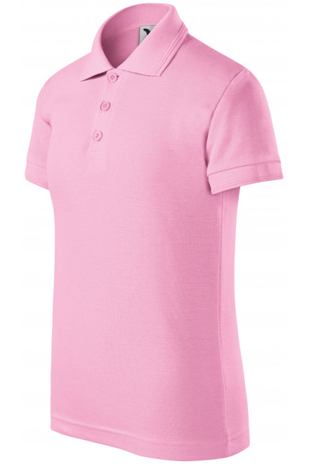 Koszulka polo dla dzieci, różowy, koszulki do nadruku