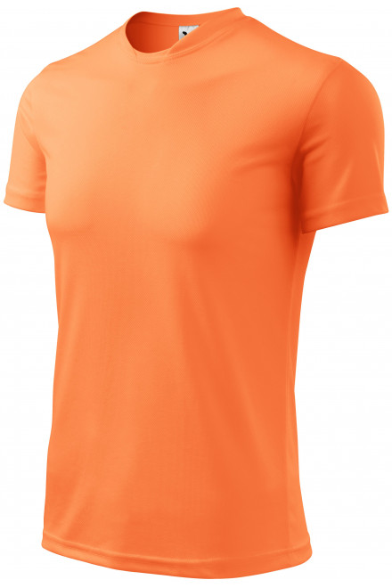 Koszulka sportowa dla dzieci, neonowa mandarynka, koszulki dziecięce