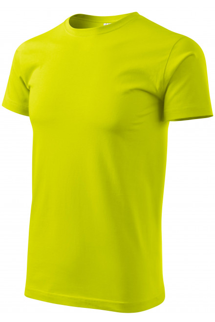 Koszulka unisex o wyższej gramaturze, limonkowy, bawełniane koszulki