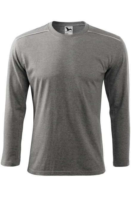 Koszulka z długim rękawem - ciemnoszary marmur, 3XL