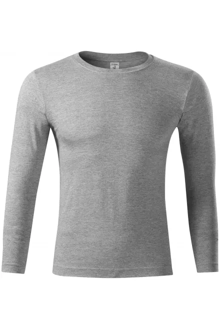 Lekka koszulka z długim rękawem - ciemnoszary marmur, M