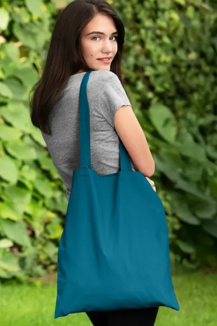 Bawełniana torba na zakupy, petrol blue