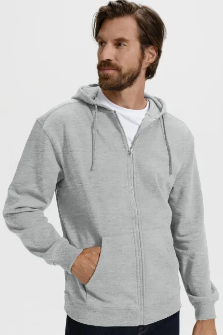 Bluza męska z kapturem, jasnoszary marmur