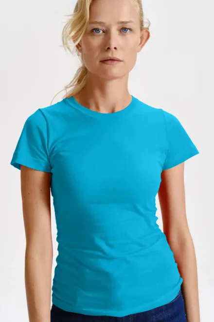 Klasyczna koszulka damska, turkus