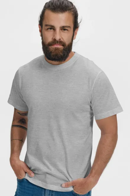 Klasyczna koszulka, jasnoszary marmur