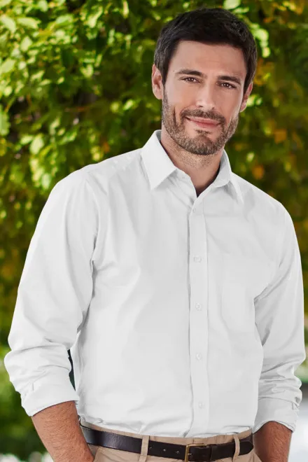 Koszula męska z długim rękawem, biały
