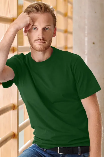 Koszulka o dużej gramaturze, butelkowa zieleń