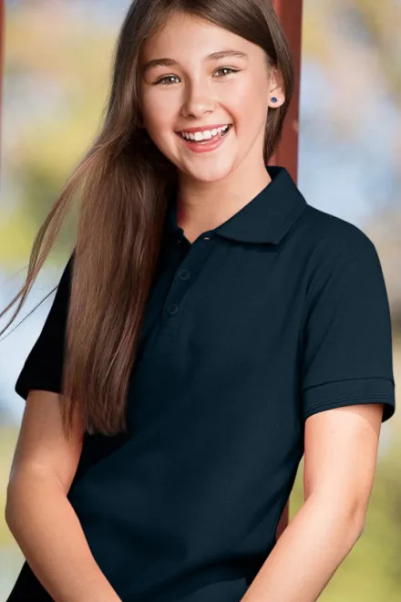 Koszulka polo dla dzieci, ciemny niebieski