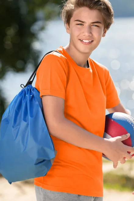 Koszulka sportowa dla dzieci, neonowy pomarańczowy