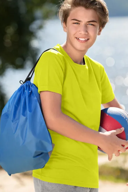 Koszulka sportowa dla dzieci, neonowy żółty