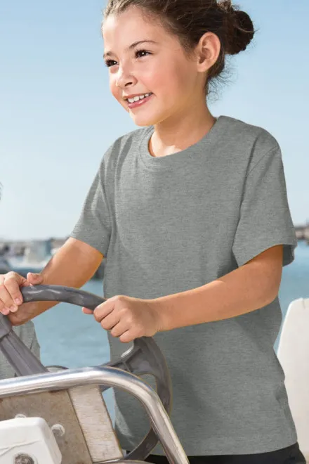 Lekka koszulka dziecięca, ciemnoszary marmur