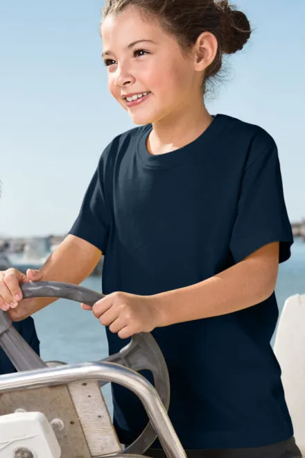 Lekka koszulka dziecięca, ciemny niebieski