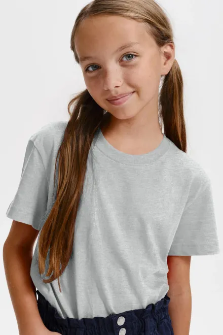 Lekka koszulka dziecięca, jasnoszary marmur