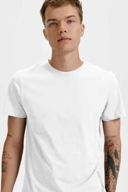 Męska koszulka z bawełny organicznej, biały
