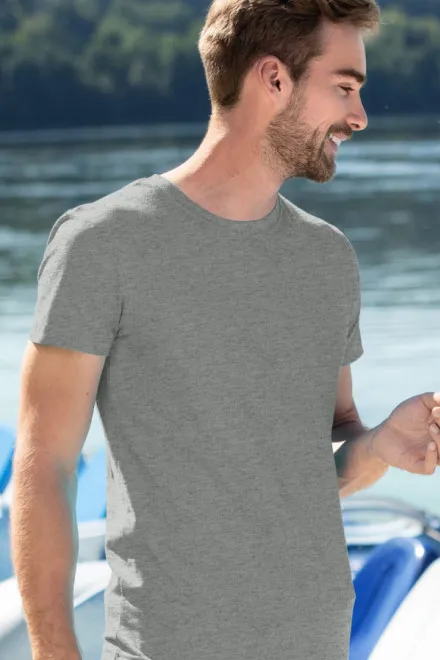 Modna koszulka męska, ciemnoszary marmur