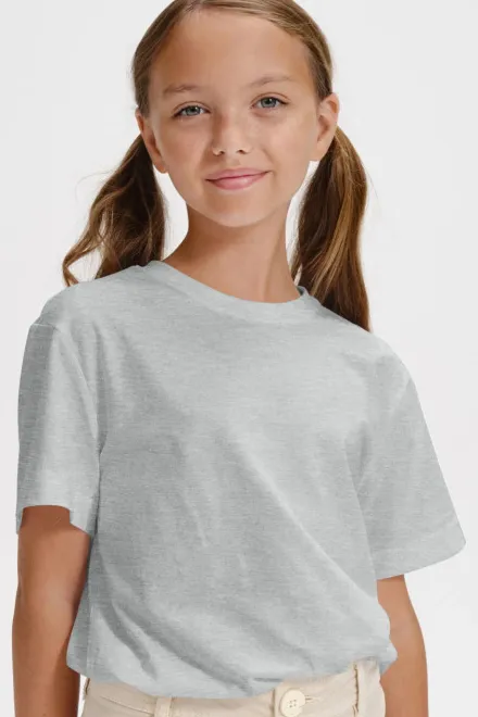Prosta koszulka dziecięca, jasnoszary marmur