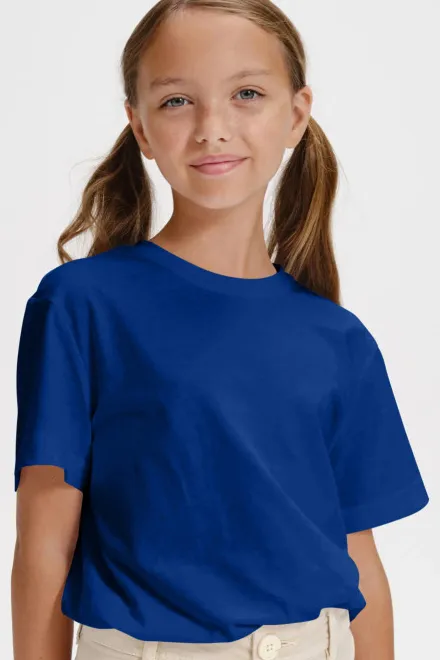 Prosta koszulka dziecięca, królewski niebieski