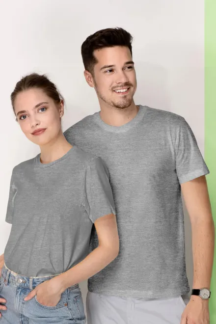 T-shirt o wyższej gramaturze, ciemnoszary marmur