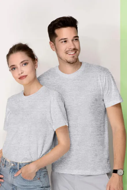 T-shirt o wyższej gramaturze, jasnoszary marmur