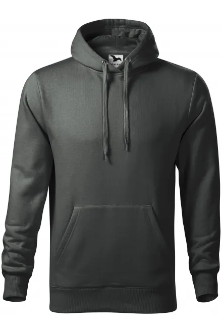Męska bluza z kapturem bez zamka - ciemny łupek, M
