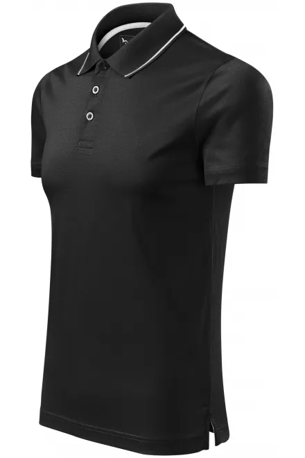 Męska elegancka merceryzowana koszulka polo, czarny