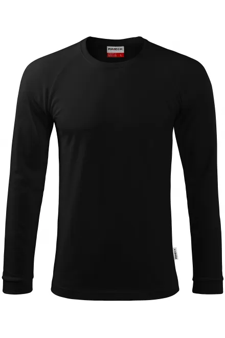 Męska koszulka kontrastowa z długim rękawem - czarny, 2XL