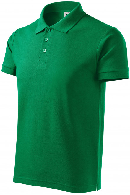 Męska koszulka polo wagi ciężkiej, zielona trawa, męskie koszulki polo