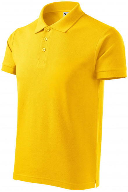Męska koszulka polo wagi ciężkiej, żółty, męskie koszulki polo