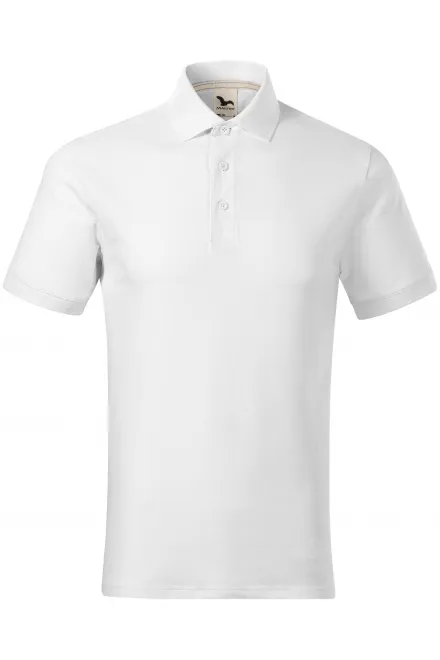 Męska koszulka polo z bawełny organicznej - biały, XL