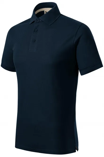 Męska koszulka polo z bawełny organicznej, ciemny niebieski