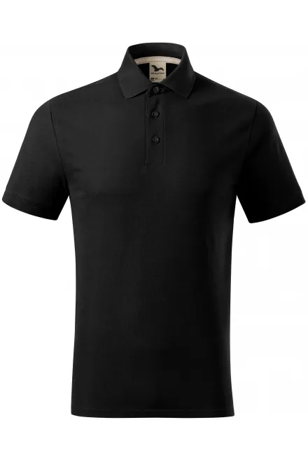 Męska koszulka polo z bawełny organicznej - czarny, XL