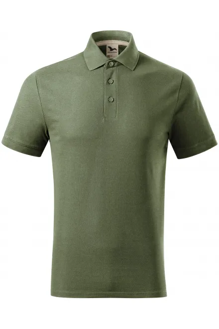 Męska koszulka polo z bawełny organicznej - khaki, XL