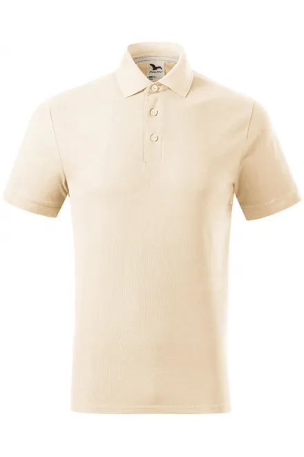 Męska koszulka polo z bawełny organicznej - migdałowy, XL
