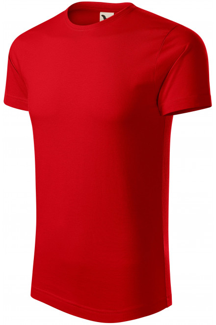 Męska koszulka z bawełny organicznej, czerwony