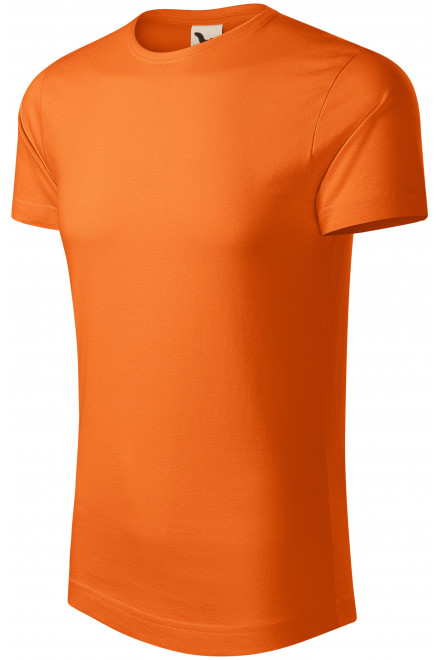 Męska koszulka z bawełny organicznej, pomarańczowy, koszulki bez nadruku