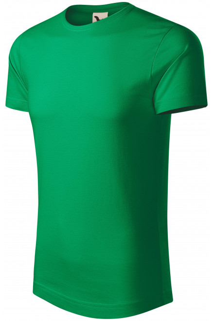 Męska koszulka z bawełny organicznej, zielona trawa, bawełniane koszulki